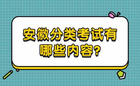 安徽分类考试内容